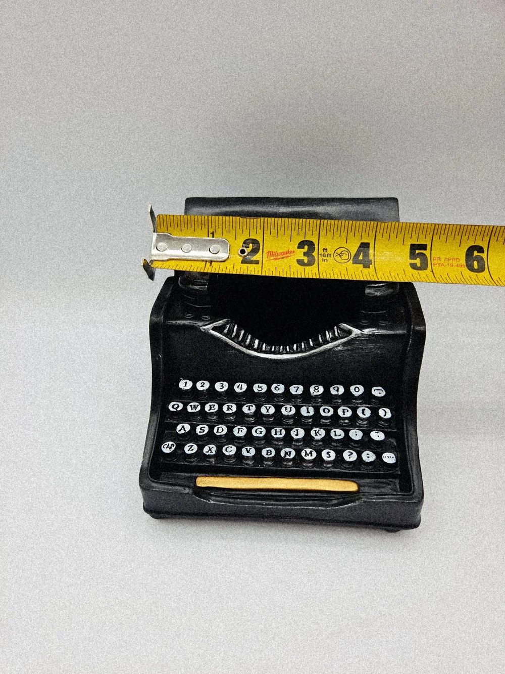 Black Retro Typewriter Pencil Holder
